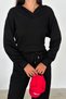Women's Modal Fabric Hooded Crop Two-Piece Tracksuit Set - 3