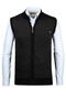 Men's Knitwear Black Vest with Zipper Pockets Steel Knitwear Classic Fit - 5015J