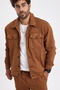 New Season Men's Scuba Cinnamon Color Suede Jacket Mz56114 - 6