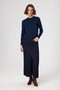 Navy Blue Crew Neck Basic Women's Sweater - 2