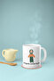 With Hijab - Looking Wenge Printed Fun Gift White Ceramic Mug Cup