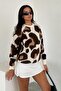 Women's Leopard Print Bearded Trend Knitwear Sweater - 3
