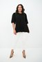 Women's Plus Size Pleated V-Neck Blouse 1847-25 - 2