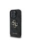 iPhone 16 Pro Max Case Guess Licensed Pu Leather 4g Pattern Metal Big 4g and Lettering Logo Black - 2