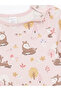 Lcwk Crew Neck Long Sleeve Printed Baby Girl Romper - 2