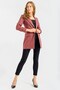 Women's Sleeve Foldable Long Sleeve Boyfriend Stylish Office Blazer Long Coat-Dusty Rose - 2