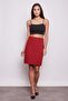 High Waist Above Knee Lycra Cotton Stylish Fabric Pencil Skirt-Tile - 2
