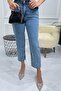 Dark Blue Jeans Trousers with Stone Strings - 3
