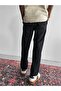 Men's Boyfriend Fit Linen Trousers Black - 3