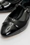Uster Black Patent Leather Women's Low Heeled Shoes - 3