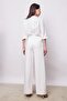 Capri Truvakar Wide Leg Lightweight Lycra Stylish Fabric Jumpsuit-Cream - 7