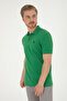 Men's Slim Fit Polo Neck Green Basic T-Shirt 50279573-Vr054 - 3