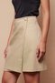 Women's High Waist Double-Breasted Model Lightweight Lycra Stylish Fabric Office Pencil Skirt - Dark Beige - 3