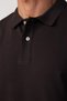Men's Slim Fit Slim Fit 100% Cotton Plain Pique Brown Polo Collar T-Shirt - 4