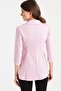 Kapri Three Quarter Sleeve Ornamental Pocketed Office Blazer Fabric Jacket - Pink - 3