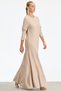 Simli Rayon Elbise BEJ