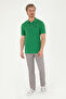 Men's Slim Fit Polo Neck Green Basic T-Shirt 50279573-Vr054 - 4
