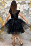 Girl's Sequined Embroidered Katkat Black Evening Dress Age 4-7 - 4