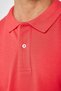 Men's Slim Fit Slim Fit 100% Cotton Plain Pique Pomegranate Color Polo Collar T-Shirt - 4