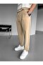 Beige Men's Regular Fit Parachute Fabric Trousers - 3