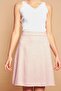 Women's Tweed Fabric High Waist A-Line Skirt-Pink Houndstooth - 3