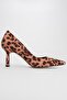 Calse Black Yellow Patterned Women's Heeled Shoes - 4