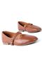 Alexix Women's Genuine Leather Single Strap Buckle Ballerinas-Tan - 3