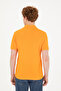 Men's Slim Fit Polo Neck Orange Basic T-Shirt 50279573-Vr051 - 5