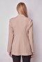 Women's Button Detailed Long Sleeve Stylish Office Ornamental Pocket Flap Fabric Blazer Jacket -Stone - 4