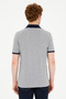 Men's Regular Fit Polo Neck Gray Melange Basic T-Shirt 50284638-Vr086 - 5