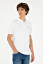 Men's Regular Fit Polo Neck White Basic T-Shirt 50284641-Vr013