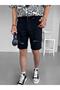 Men's Baggy Distressed Jean Shorts Black - 2