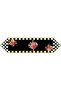 Black and White Checkered Floral Patterned Runner and American Service Tablecloth - 2