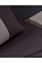 Leal Double 100% Cotton 208 Tc Printed Satin Bed Sheet Pcs Duvet Cover Set - White/Purple - 5