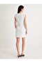Sleeveless Mini Dress with Asymmetrical Fold Detail - 4