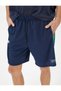 Sports Shorts with Slogan Printed Waist, Lace-Up Stripe Detail, Pockets - 5