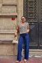 Stone Gold Button Detailed Striped Vest - 3