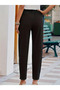Women's elastic waist linen pants - 5
