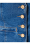Sleeveless Buttoned V-Neck Denim Vest - Slim Fit - 6
