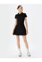 Polo Neck Zippered Mini Dress with Pocket Detail - 2
