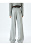 High Waist Pocket Detailed Viscose Blended Fabric Palazzo Pants - 4