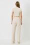 Women's baggy wide leg high waist sweatpants 747 beige - 4