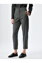 High Waist Trousers with Pencil Detail, Pockets, Short Leg, Carrot Cut, Slim Fit - 3