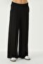 Women's stitch detailed palazzo sweatpants 746 black - 5