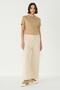 Women's Palazzo Sweatpants with Sewing Detail 746 Beige - 2