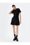 Tweed Mini Dress Button Detail Short Sleeve Slim Fit