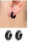 Earrings Steel Women Men Hoop Imported Black 316 L Stainless Tarnish Resistant 5 mm - 5