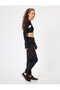 Jogger Sweatpants Waist Lace-Up Extra High Waist Slim Fit Interlock