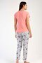 Short Sleeve Pajama Set Pink-441020 - 4