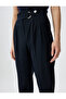 Carrot Cut Fabric Trousers Pleat Detailed Pocket Standard Waist - 5